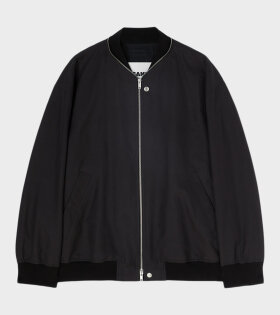 Lightweight Cotton Bomber Jacket Black