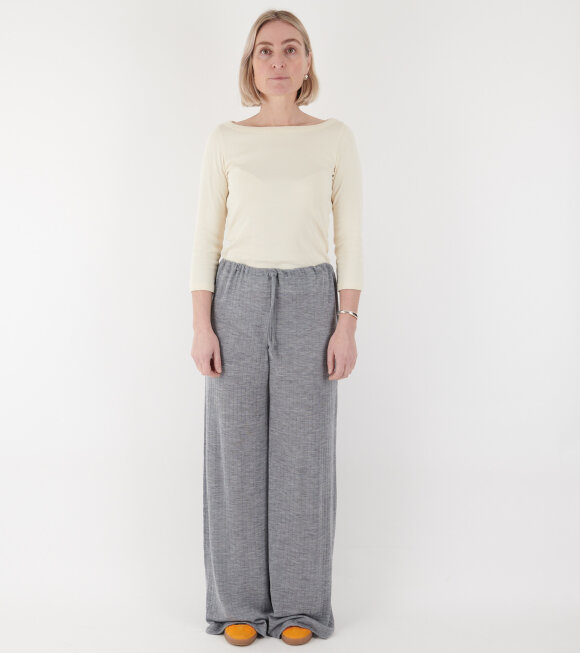 Nørgaard Paa Strøget - Nova Pants Wool Grey Melange