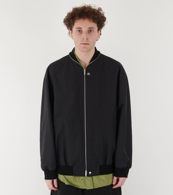 Jil Sander - Lightweight Cotton Bomber Jacket Black