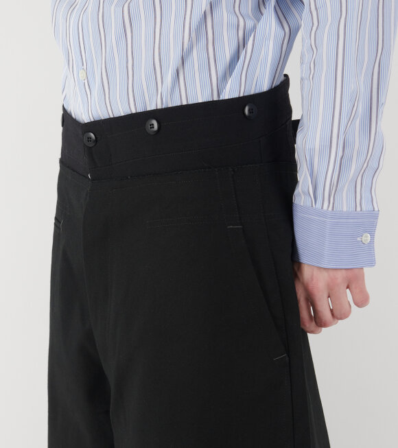 Maison Margiela - Spliced Cotton Shorts Black