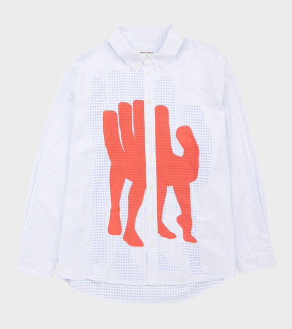 Henrik Vibskov - Block Shirt White Blue Grid