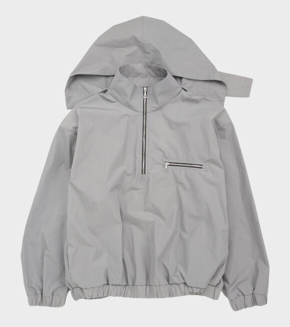 RIER - Waxed Poplin Windbreaker Inox