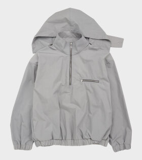 Waxed Poplin Windbreaker Inox