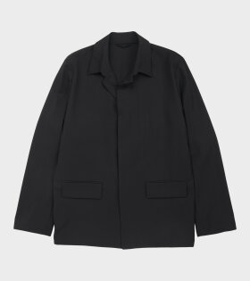 Poplin Wool Jacket Black