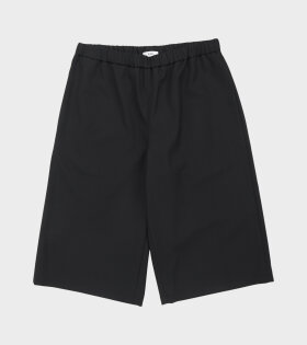 Poplin Wool Bermuda Shorts Black