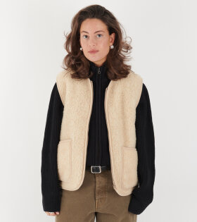 Zip Vest Beige