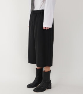 Poplin Wool Bermuda Shorts Black