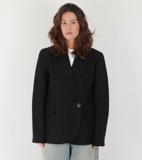 Linen Blazer Black