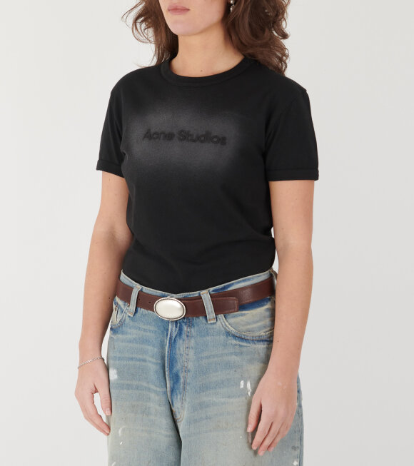 Acne Studios - Fitted Logo T-shirt Faded Black