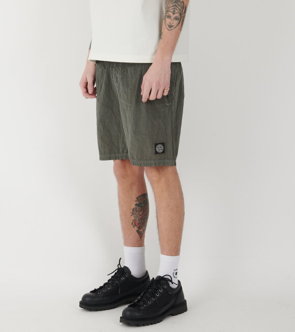 Stone Island - Econyl Nylon Swim Shorts Dark Grey