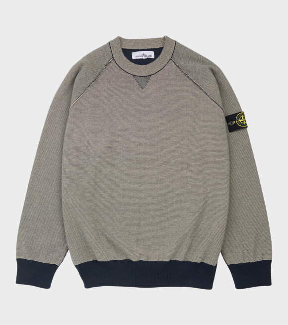 Stone Island - Mini Stripes Cotton Knit Navy/Beige