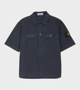 S/S Cotton Canvas Shirt Navy