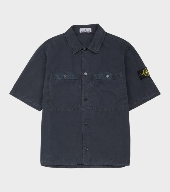 Stone Island - S/S Cotton Canvas Shirt Navy