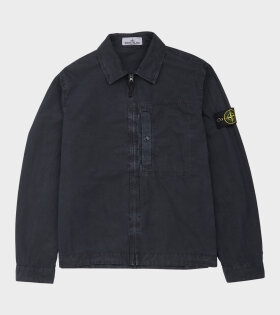 Cotton Canvas Overshirt Navy