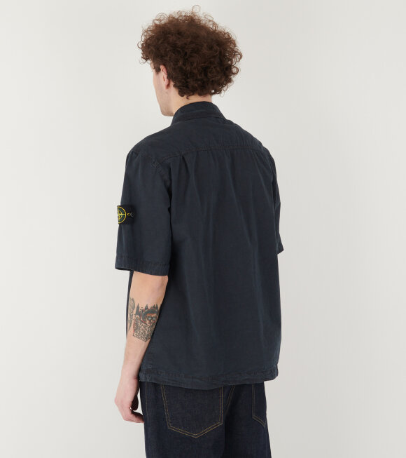 Stone Island - S/S Cotton Canvas Shirt Navy