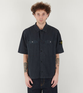 S/S Cotton Canvas Shirt Navy