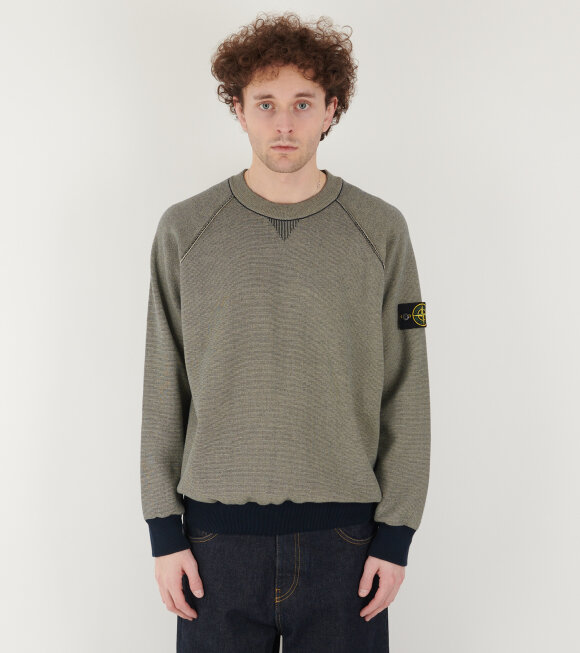 Stone Island - Mini Stripes Cotton Knit Navy/Beige