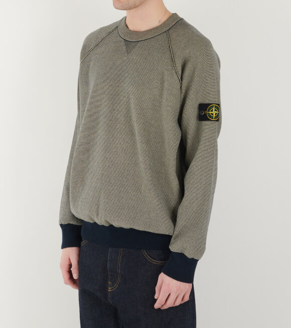 Stone Island - Mini Stripes Cotton Knit Navy/Beige