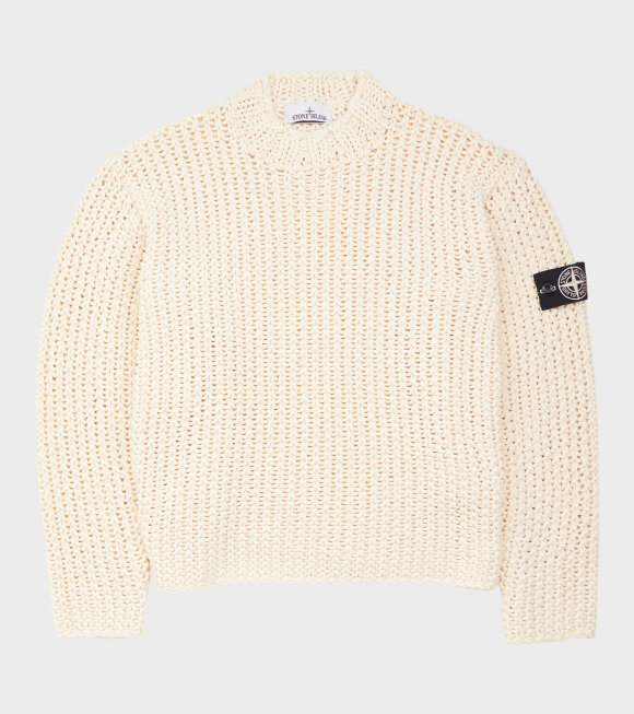 Stone Island - UV-Reactive Chain Stitch Knit Off-white