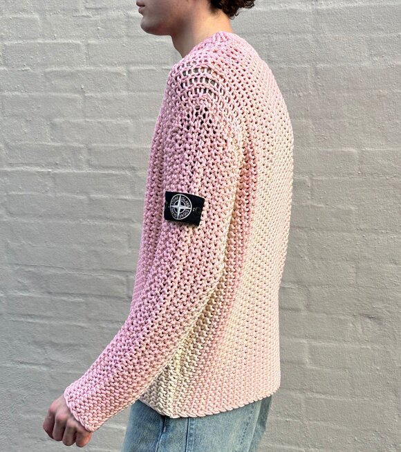 Stone Island - UV-Reactive Chain Stitch Knit Off-white