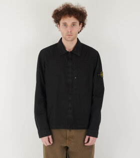 Cotton Canvas Overshirt Black