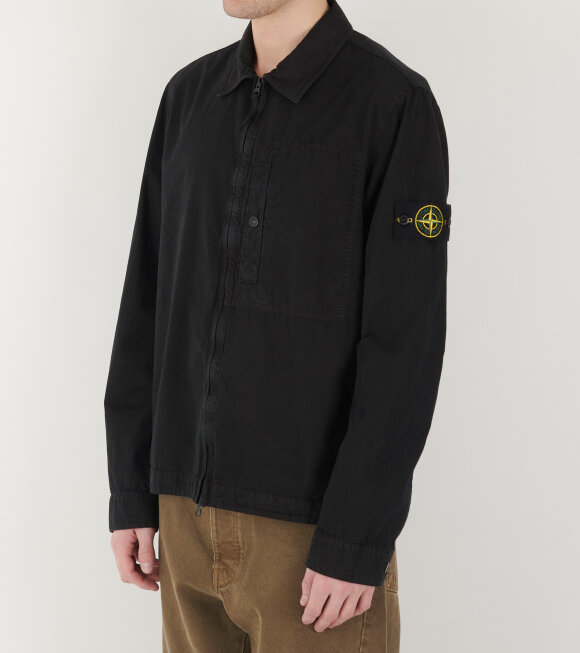 Stone Island - Cotton Canvas Overshirt Black