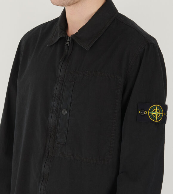 Stone Island - Cotton Canvas Overshirt Black