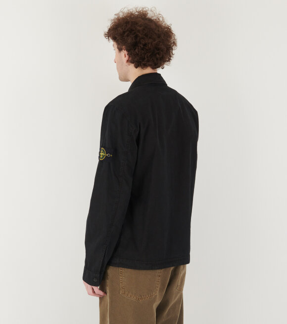 Stone Island - Cotton Canvas Overshirt Black