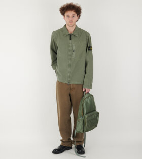 Cotton Canvas Overshirt Green