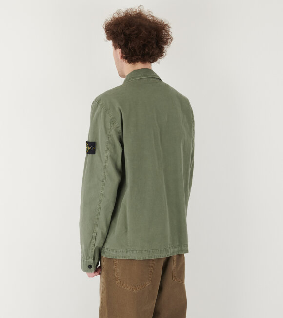 Stone Island - Cotton Canvas Overshirt Green