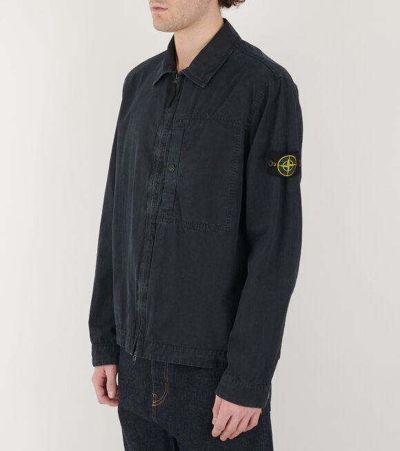 Stone Island - Cotton Canvas Overshirt Navy