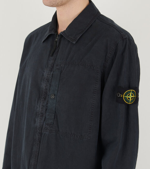 Stone Island - Cotton Canvas Overshirt Navy