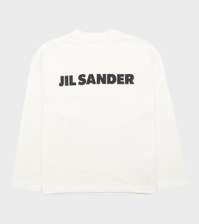 L/S Cotton Jersey Logo T-shirt Porcelain