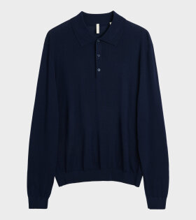 Merino Polo Knit Navy