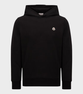 Logo Cotton Hoodie Black