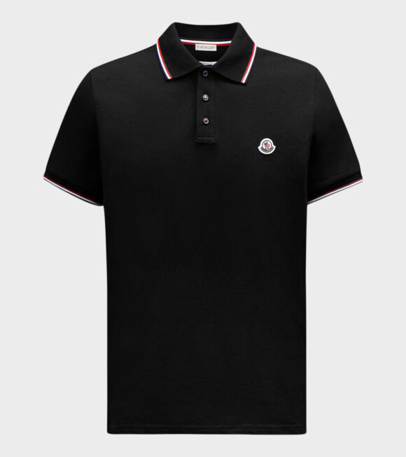 Moncler - S/S Tricolor Polo Black