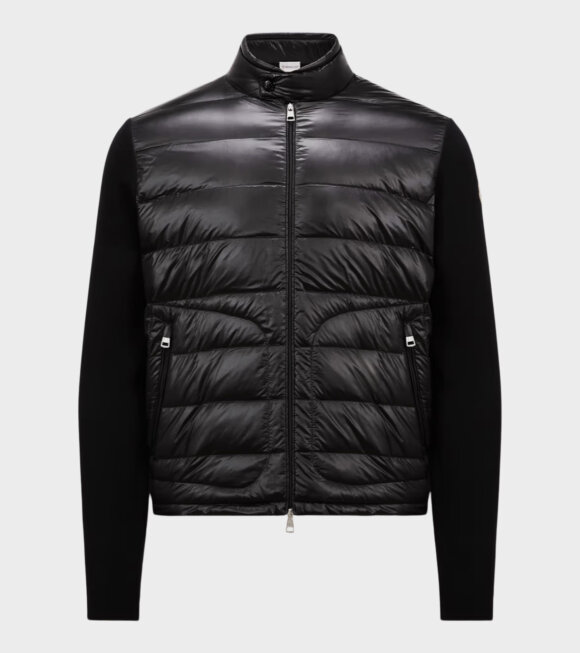 Moncler - Virgin Wool Cardigan Tricot Black