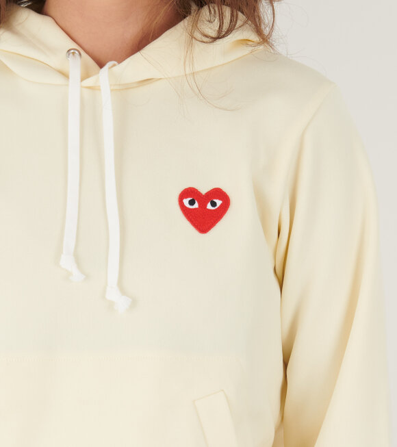 Comme des Garcons PLAY - W Red Heart Hoodie Off-white