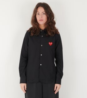 W Red Heart Shirt Black