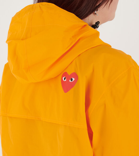 Comme des Garcons PLAY - K-WAY Packable Half Zip Anorak Orange