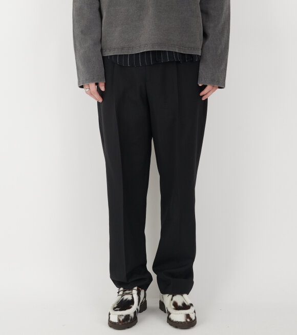 Mfpen - Formal Trousers Black Tropical Wool