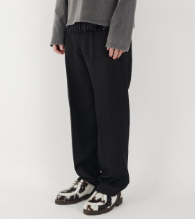 Formal Trousers Black Tropical Wool