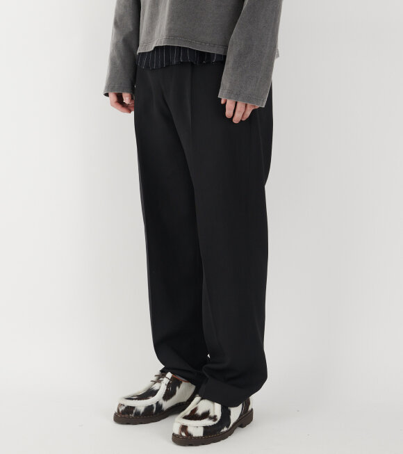 Mfpen - Formal Trousers Black Tropical Wool