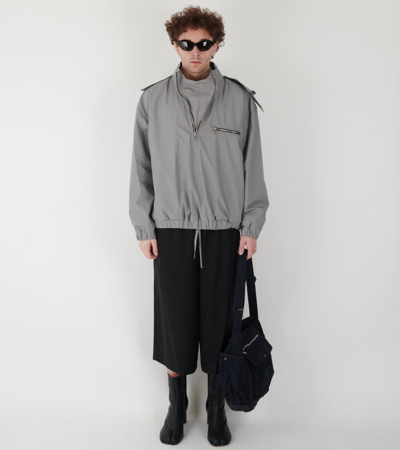 RIER - Waxed Poplin Windbreaker Inox