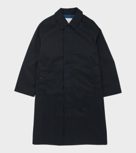 2L Cotton Gore-tex Balmacaan Coat Navy