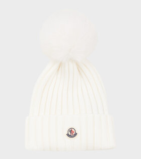 Pompom Beanie Off-white