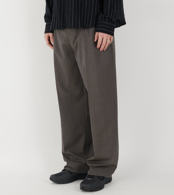 Mfpen - Service Trousers Taupe Vintage Stripe