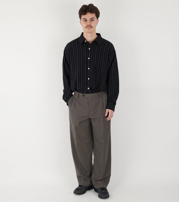 Mfpen - Service Trousers Taupe Vintage Stripe