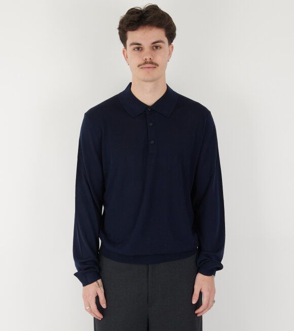 Sunflower - Merino Polo Knit Navy