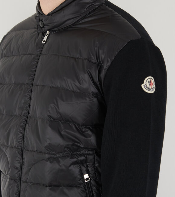 Moncler - Virgin Wool Cardigan Tricot Black